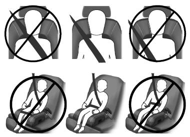 If the booster seat slides on the vehicle seat upon which it is being used,