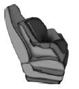 1. Position the child safety seat in a