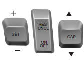 The controls for using your cruise