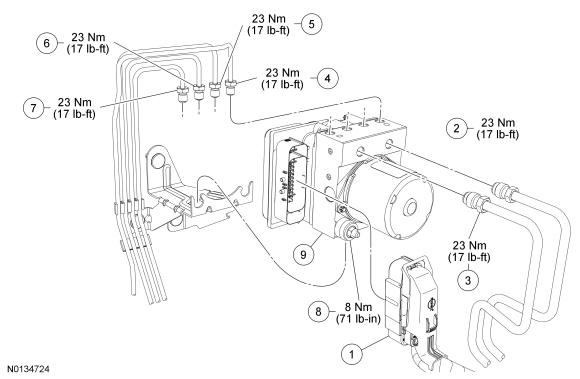 Ford Taurus. Brake System