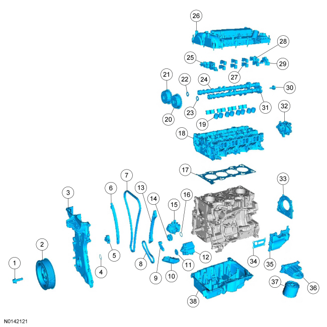 Ford Taurus. Engine