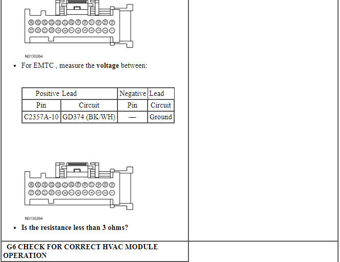 Ford Taurus Service Manual: Diagnosis and Testing - Climate Control ...