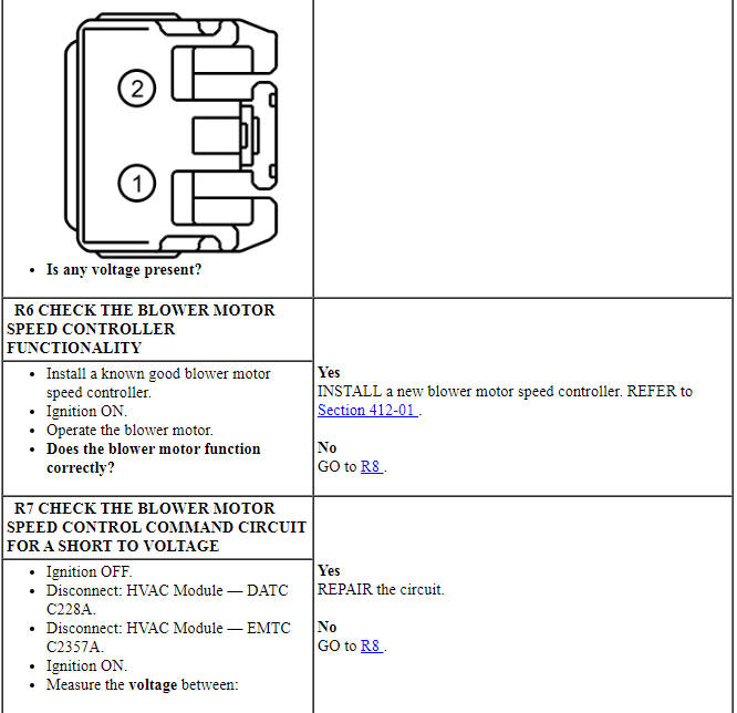 Ford Taurus. Climate Control System