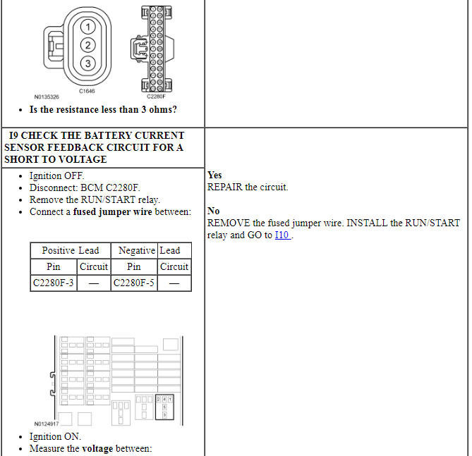 Ford Taurus. Battery and Charging System