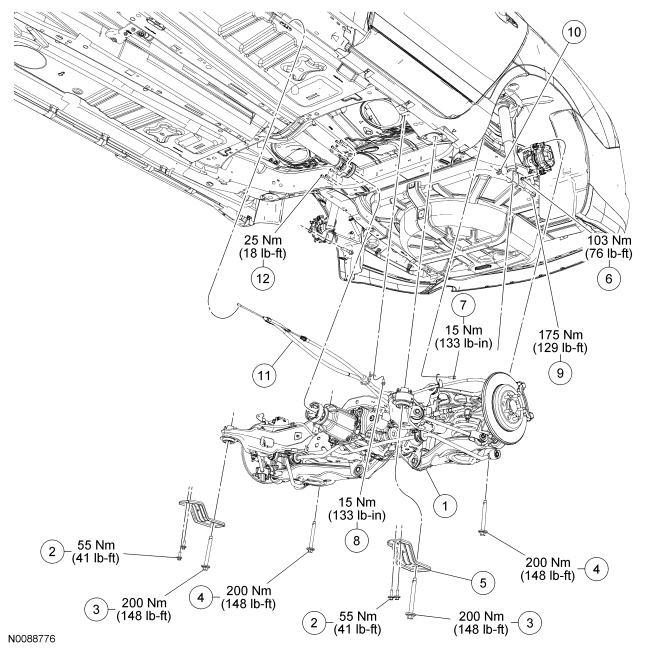 Ford Taurus. Frame and Mounting