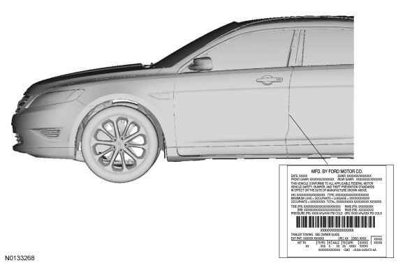 Ford Taurus. Identification Codes