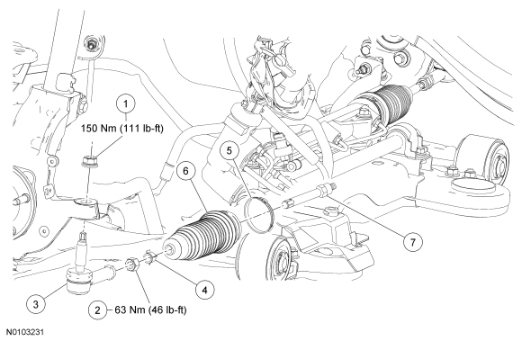 Ford Taurus. Steering System