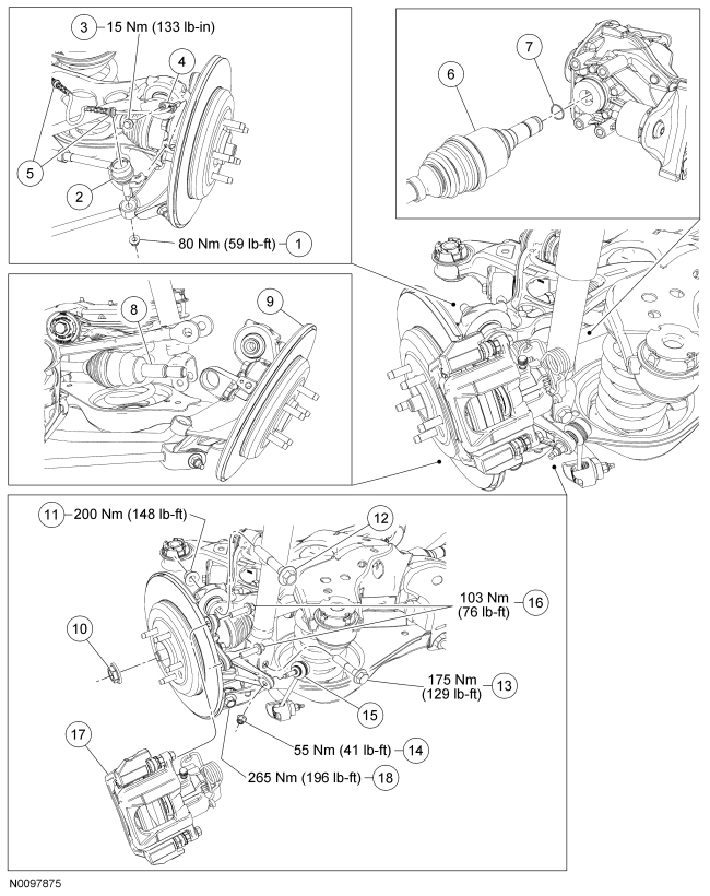 Ford Taurus. Driveline